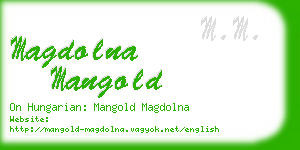 magdolna mangold business card